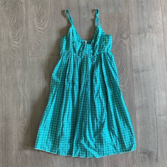 Lei Turquoise Floral Green Dress Girls Size M. C - Picture 2 of 10
